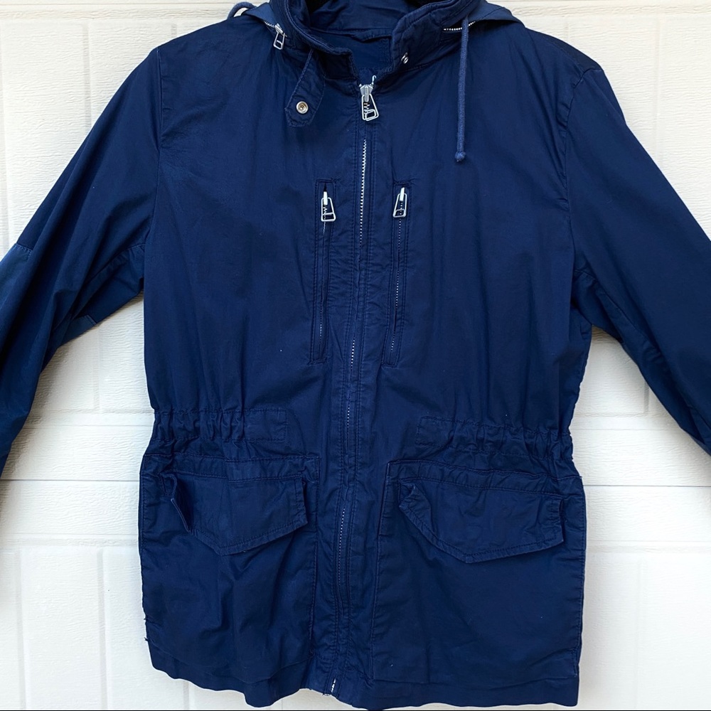 Navy Windbreaker Style Jacket - Picture 2 of 5